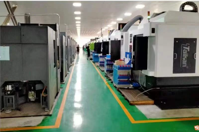 Rows of machining equipment in the manufacturing workshop